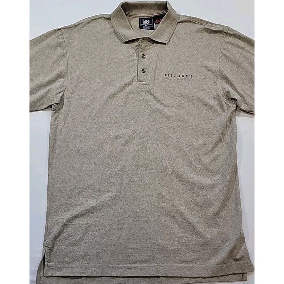 Vintage 90s Star Wars Episode 1 Polo Men's Large Phantom Menace Lee Sport - Picture 2 of 12
